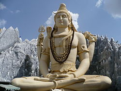 A statue depicting Shiva meditating, Shiva temple, Bengaluru, Bangalore, India